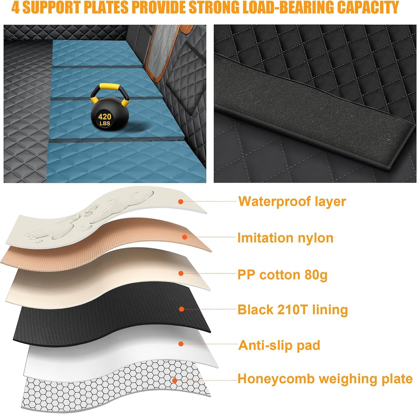 Funda asiento perro con soporte tableta y bandeja plegable