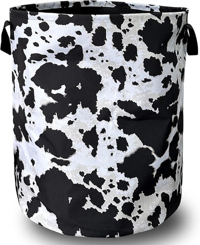 Cesta lavandería estampado vacas plegable 18.9x16.5"