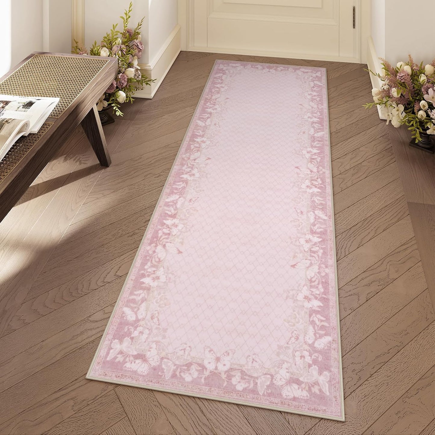 Alfombra pasillo antiderrap 2x6 lavable pelo suave