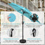 2 Pack Sombrilla 7.5ft para patio con manivela