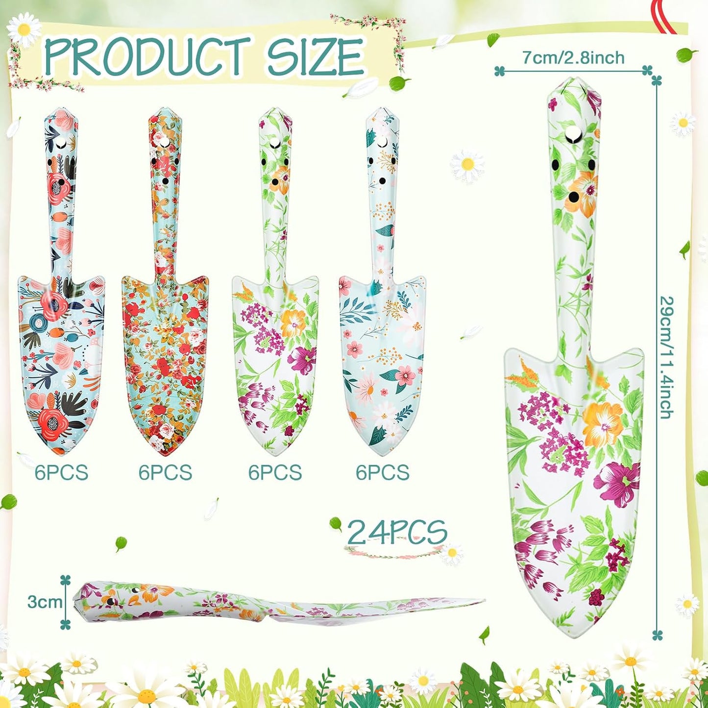 24 Palas Florales Jardín Regalo para Mujeres