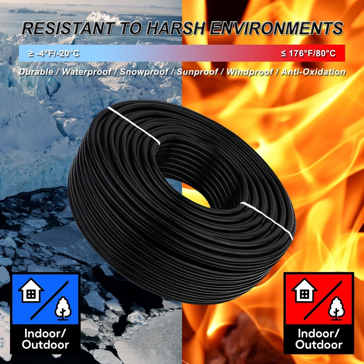 Cable eléctrico PVC 22 AWG 5 conductores 50ft