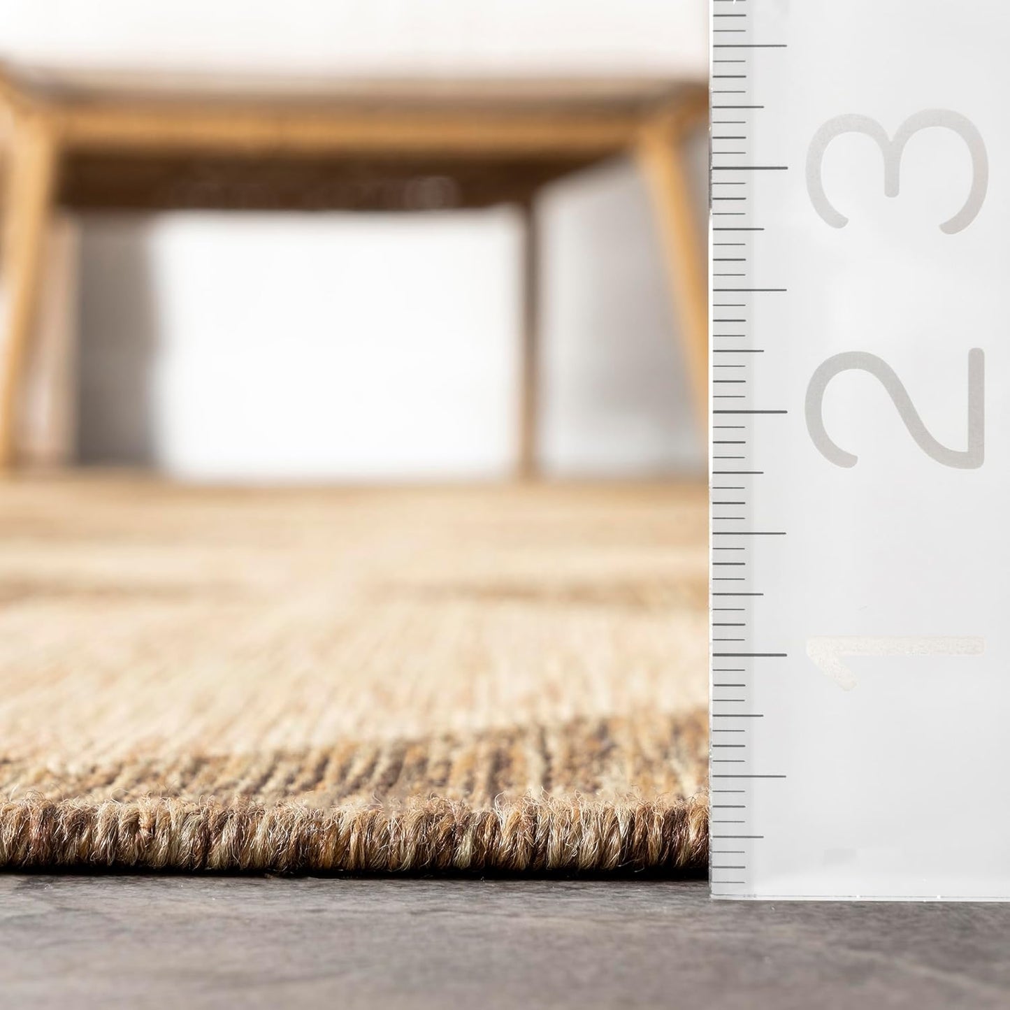 Alfombra patio suave Marrón/Marfil 4x1.83m resistente