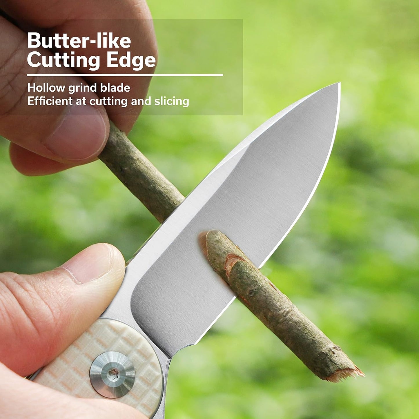 Cuchillo plegable D2 G10 2.96pulg ideal EDC al aire libre
