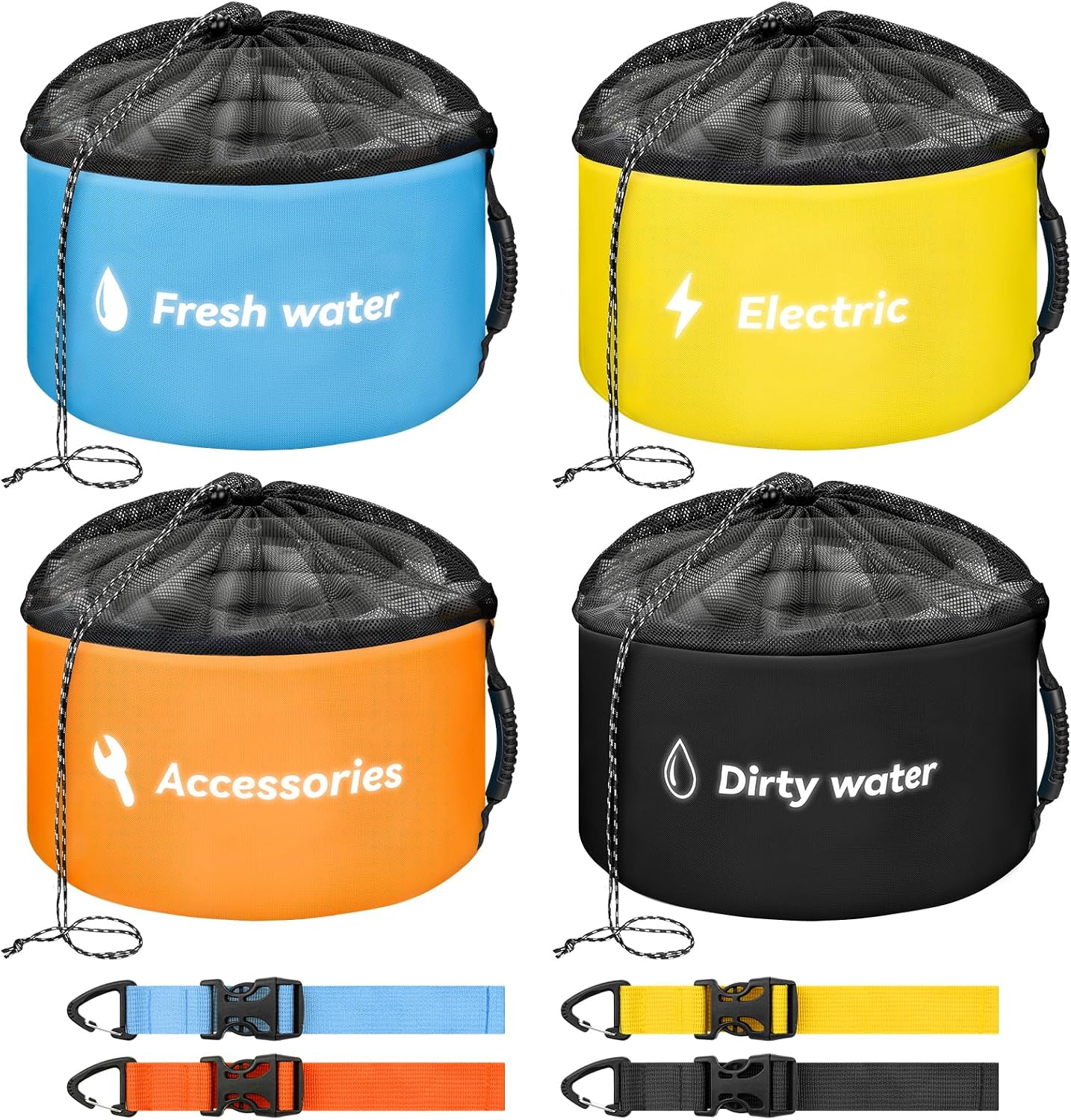 Bolsa almacenamiento manguera caravana 4 pzas impermeables