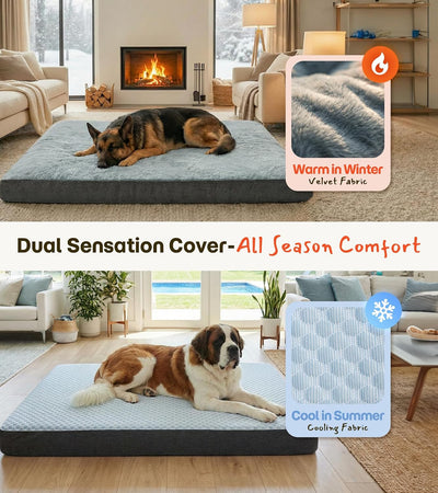 Cama perro tapete refrescante 41x27pulg doble superficie