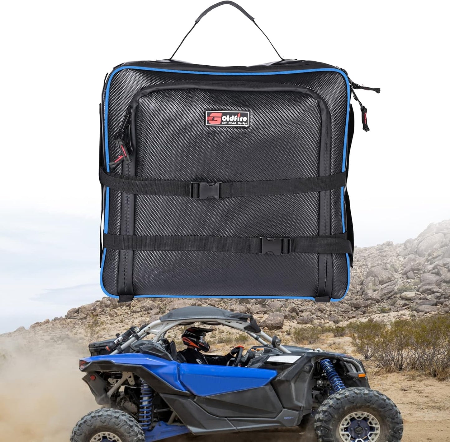 Bolsa asiento Can-Am Maverick X3 17-25 tubería azul
