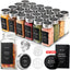 Tarros vidrio especias con tapas acero 24oz organiz.