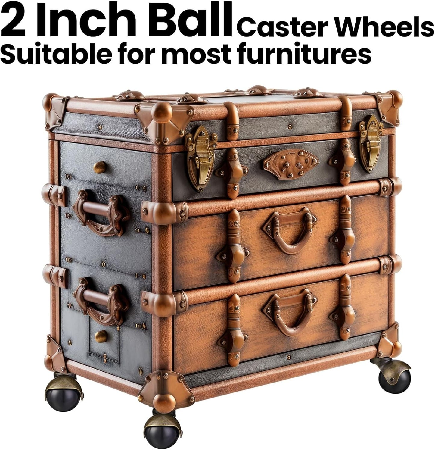 12 Ruedas Bola Latón 2pulg Resistentes para Muebles