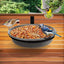 Bandeja comederos pájaros exterior anillo hierro gris 8.3"