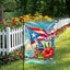 Bandera Puerto Rico 12x18" rana coqui hibisco