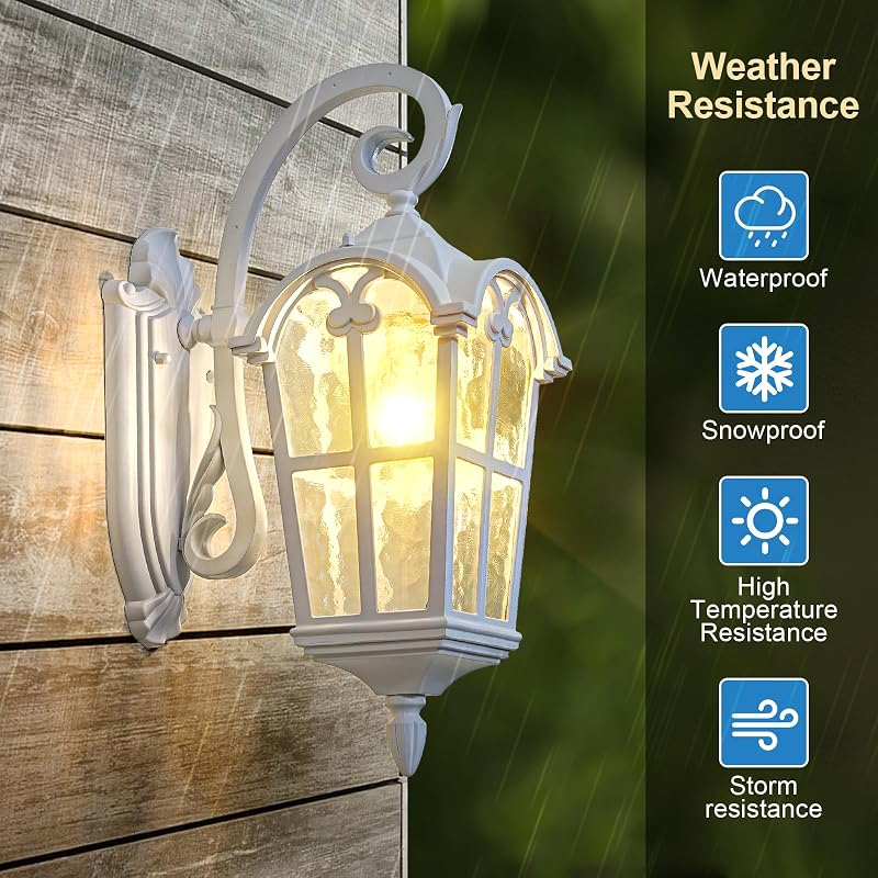 Luces pared exterior vintage impermeable 17.1pulg pack 2