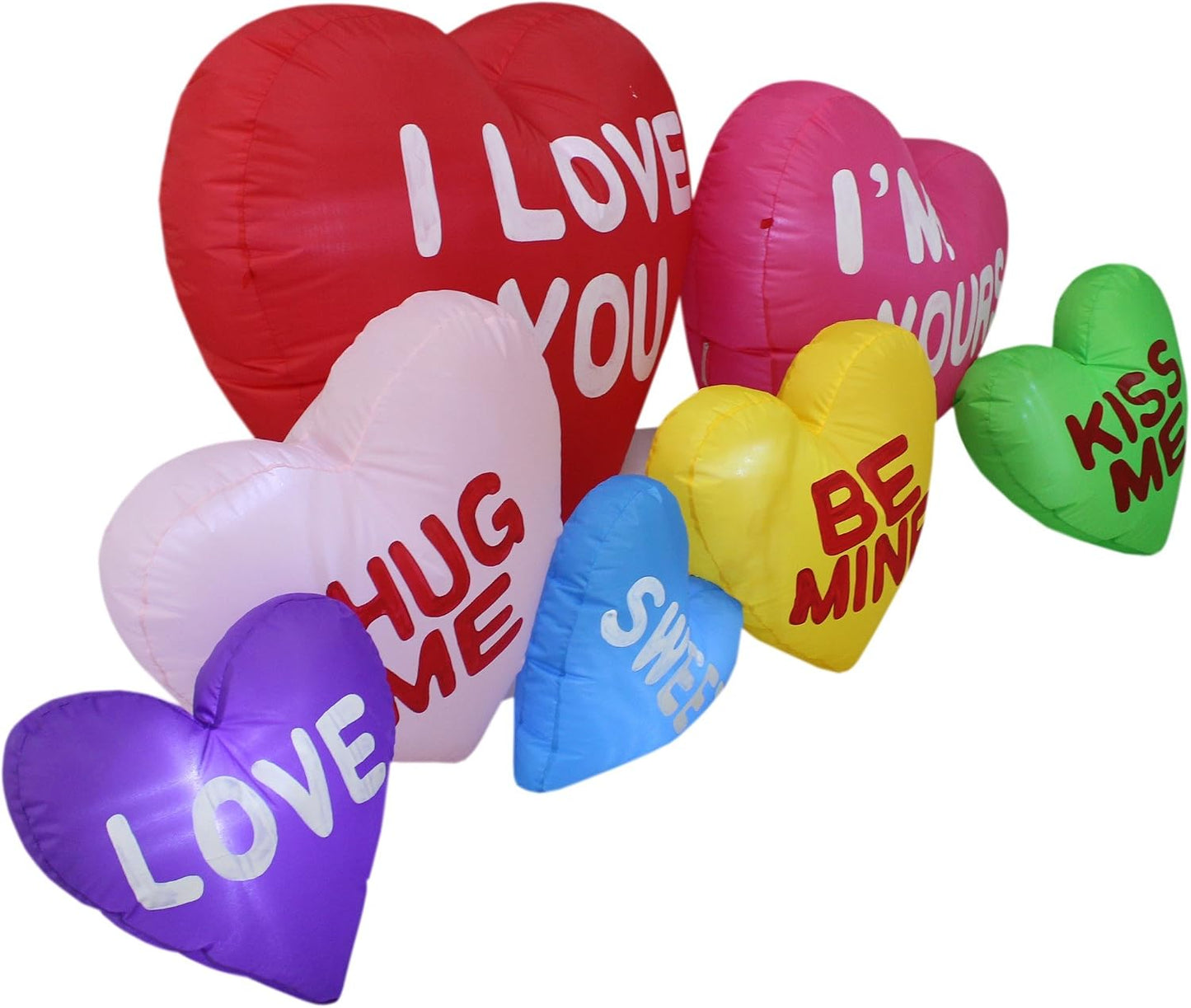Corazones inflables 6ft LED para San Valentín patio