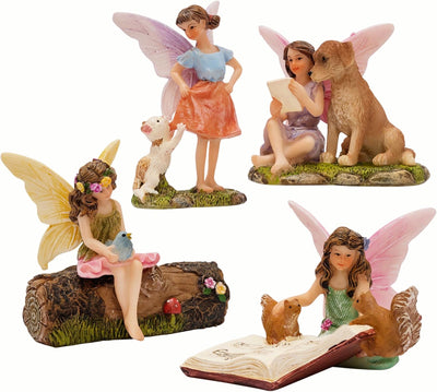 Kit 5 Pzas Hadas y Animales Miniatura para Jardín