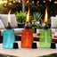 Set 3 velas citronela cristal patio exterior