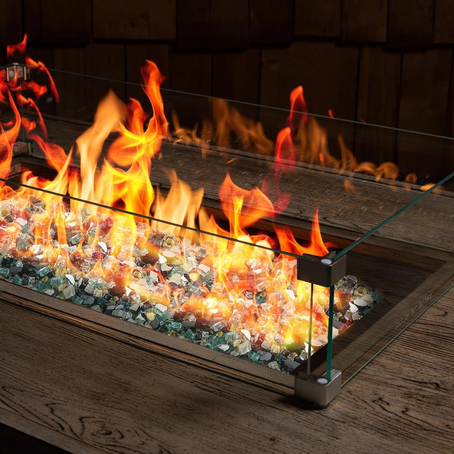 Vidrio fuego 10lb 1/4pulg reflectante colores mixtos chimenea