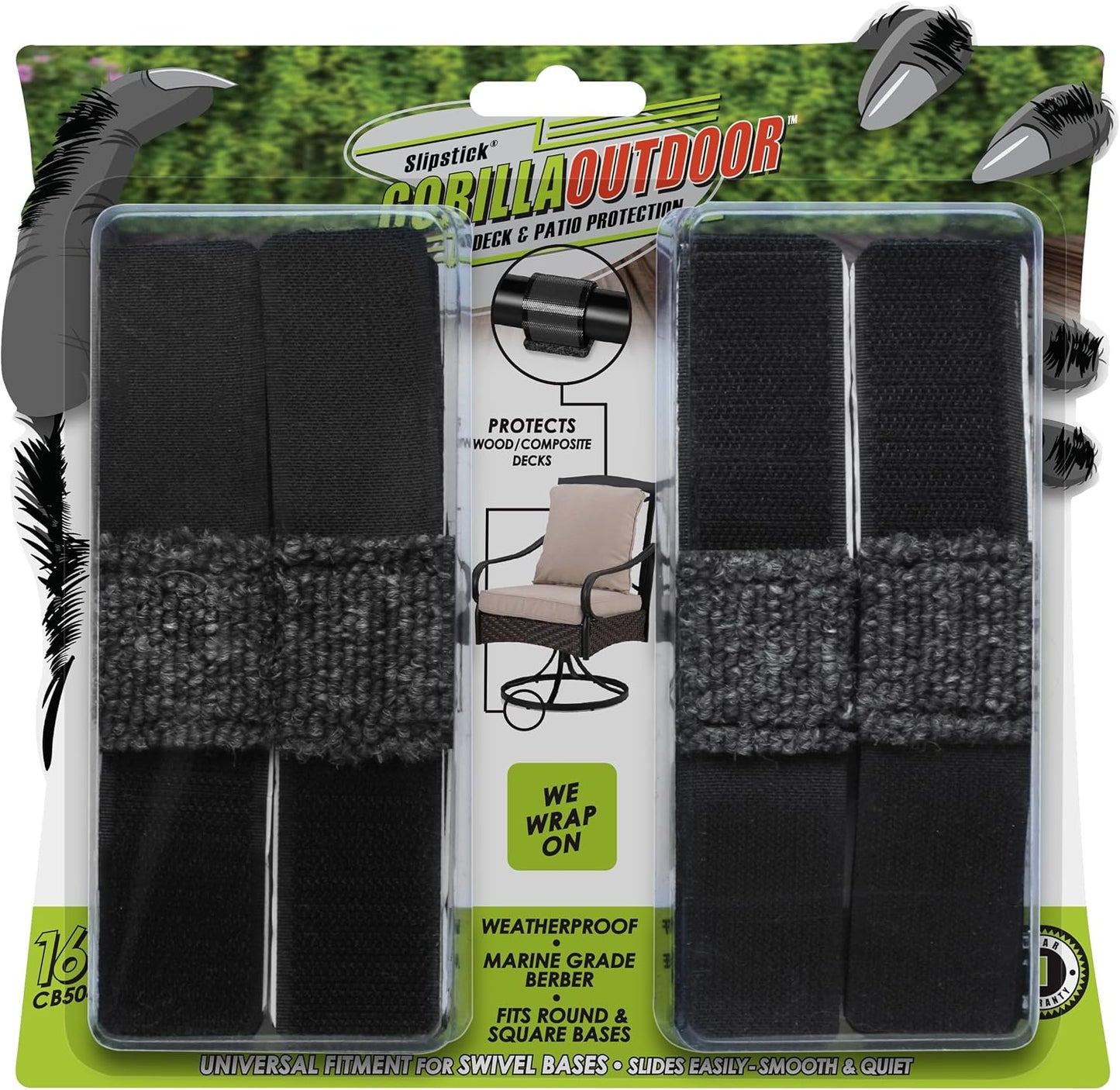 Protectores suelo para sillas con base trineo berber 16 pzas