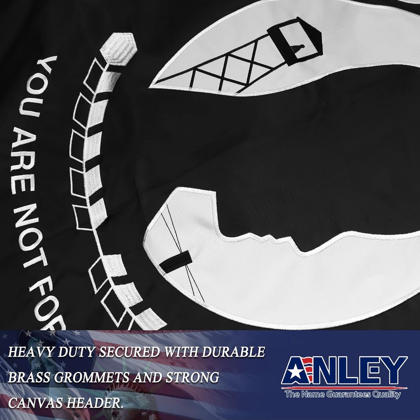 Bandera bordada 3x5ft con ojales latón resistente