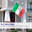 2 Banderas Italia 3x5ft Poliéster Ojales Latón Doble Costura