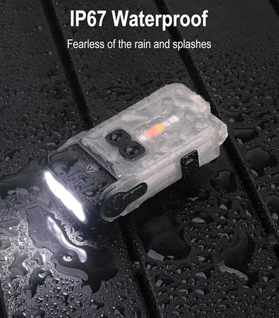 Llavero LED recargable 1200 lúmenes con clip IP67
