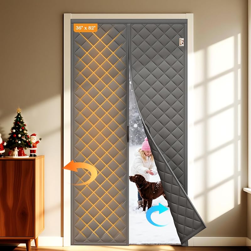Cortina magnética térmica puerta 36x82" tela Oxford
