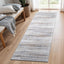 Alfombra pasillo lavable 2x5pulg beige gris antiderrap