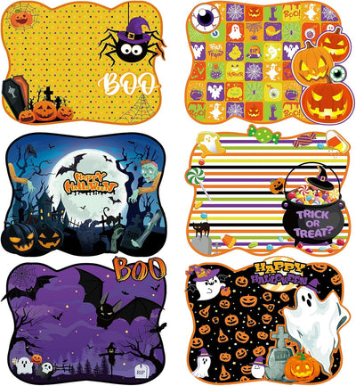 6 Manteles Plástico Halloween Calabaza Púrpura