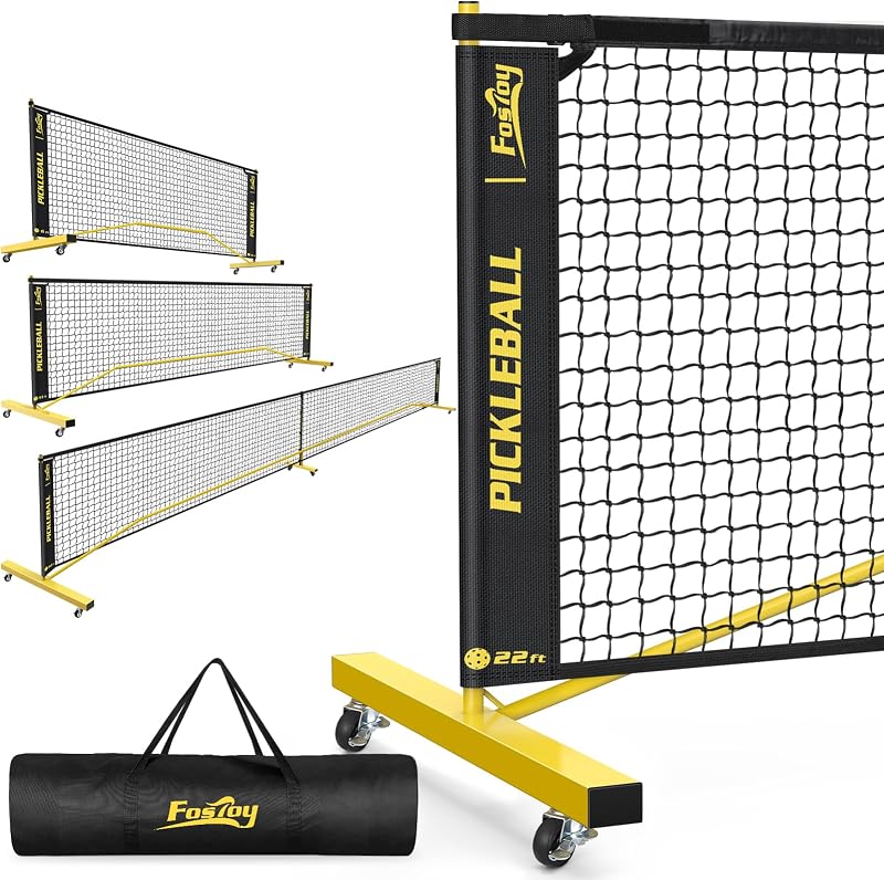 Red pickleball 3en1 con ruedas y marco metal