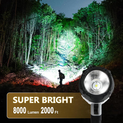 Foco recargable 800 lúmenes LED para exteriores 5200 mAh