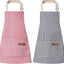Set 2 Delantales Niños Lona Rayas Bolsillos Ajustables