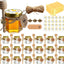 20 Mini Tarros Miel con Gotero Tapas Doradas Regalo Boda