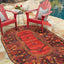Alfombra quepos tribal oval 4'1x6'1 multi/negro
