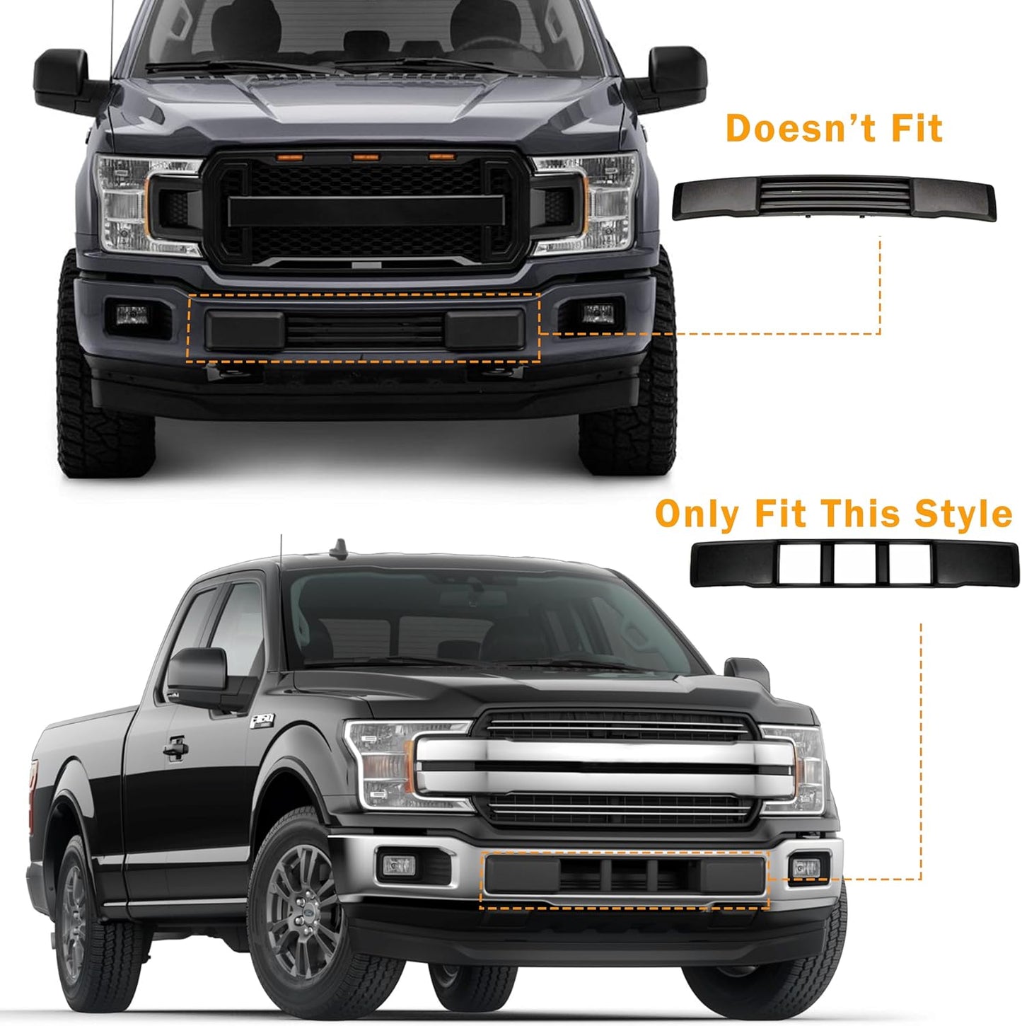 Soportes placa matrícula Ford F-150 JL3Z-17A385-BA