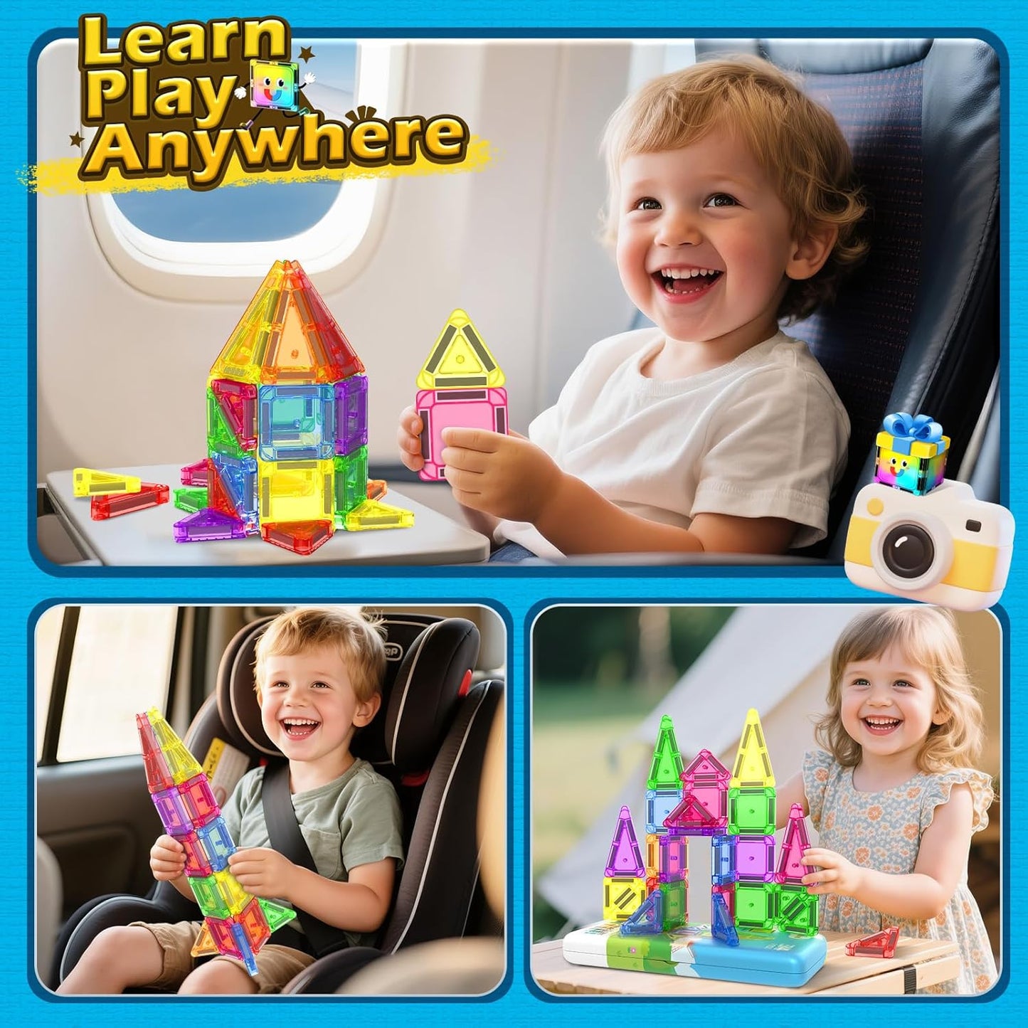 Azulejos magnéticos para niños 3-8 años STEM juguete