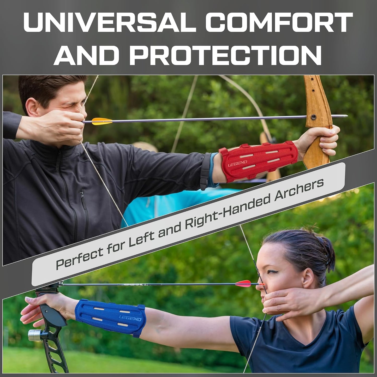 Protector brazo tiro arco espuma EVA ventilado ajustable