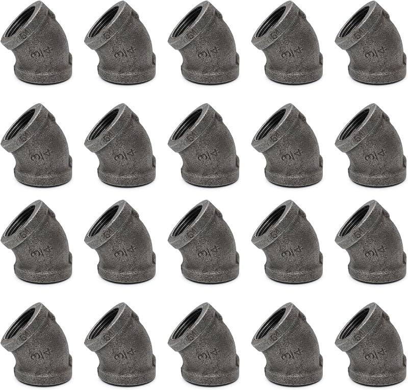 20 Conectores Hierro Fundido 3/4pulg 45 Grados para Muebles