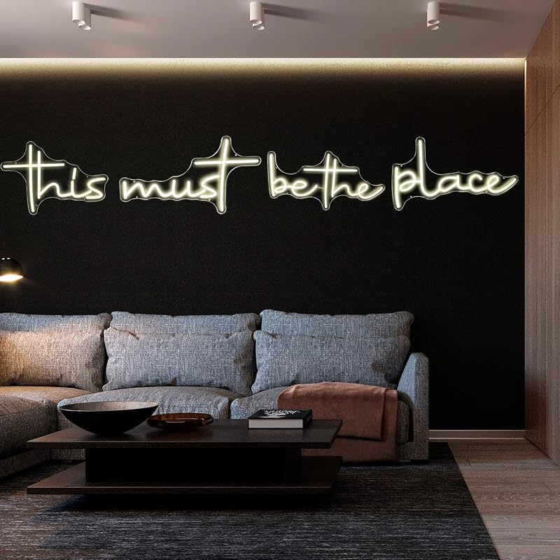 Letrero neón This Must Be The Place 80.5x14.3" decoración