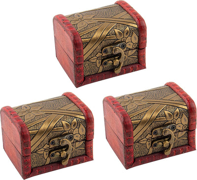 Pack 3 joyeros vintage con cerradura metal