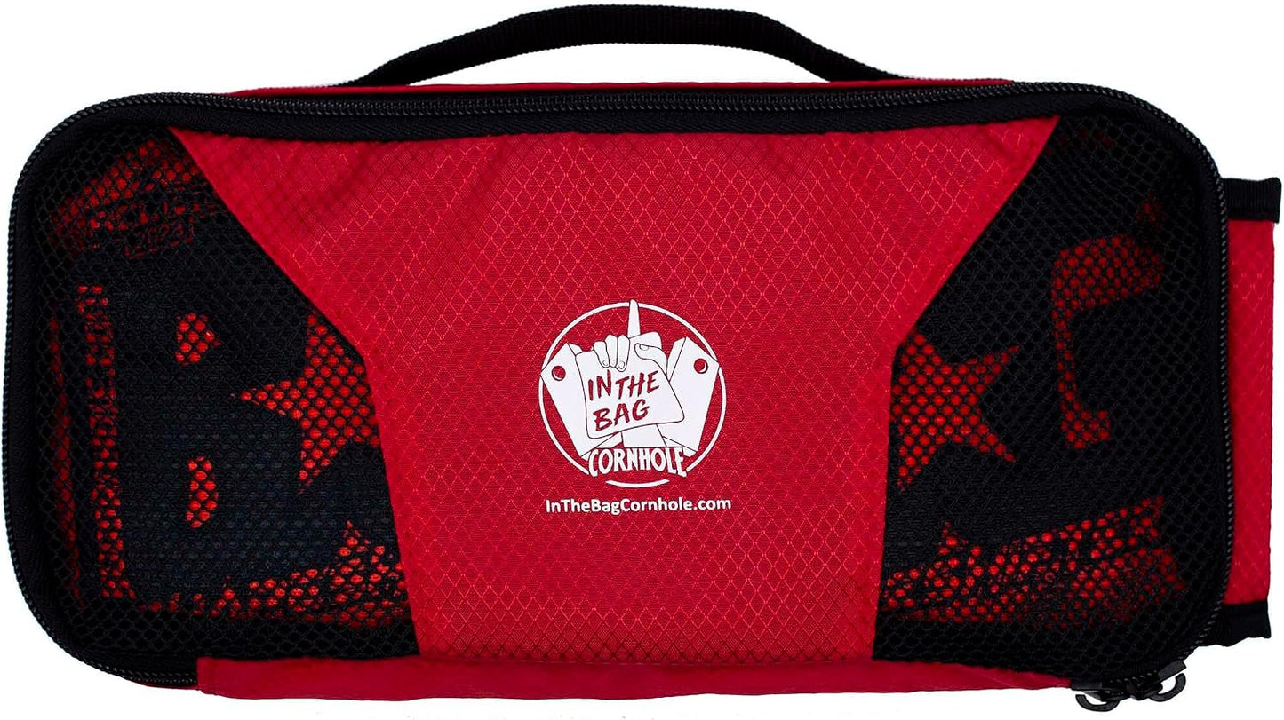 Bolsa Cornhole rojo 4 pzas reutilizable malla