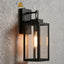 Luces pared exterior 12pulg sensor fotocélula farol negro