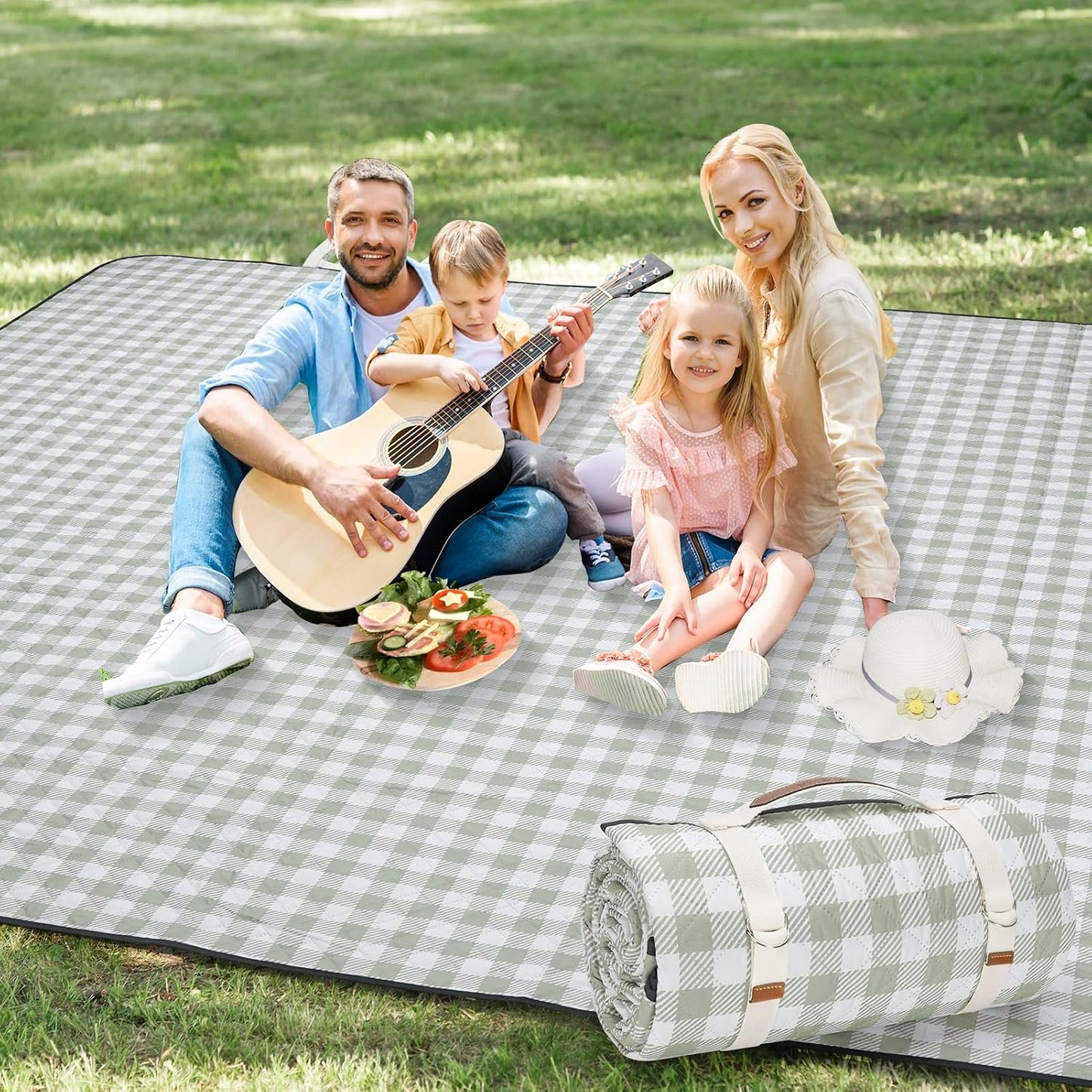 Manta picnic al aire libre 80x80pulg impermeable 3 capas