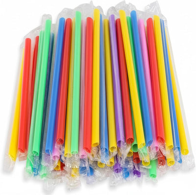 700 Pajitas Plástico 0.43x9pulg Coloridas para Boba