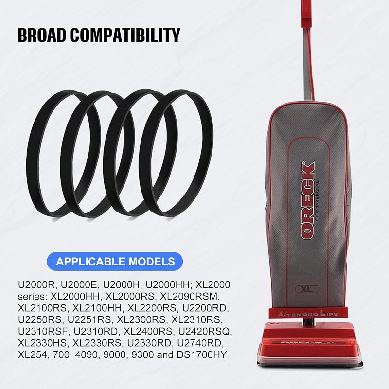 Correas vacío aspiradora Oreck XL paquete 4