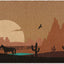 Tapete cactus occidental bohemio diseño desierto sol
