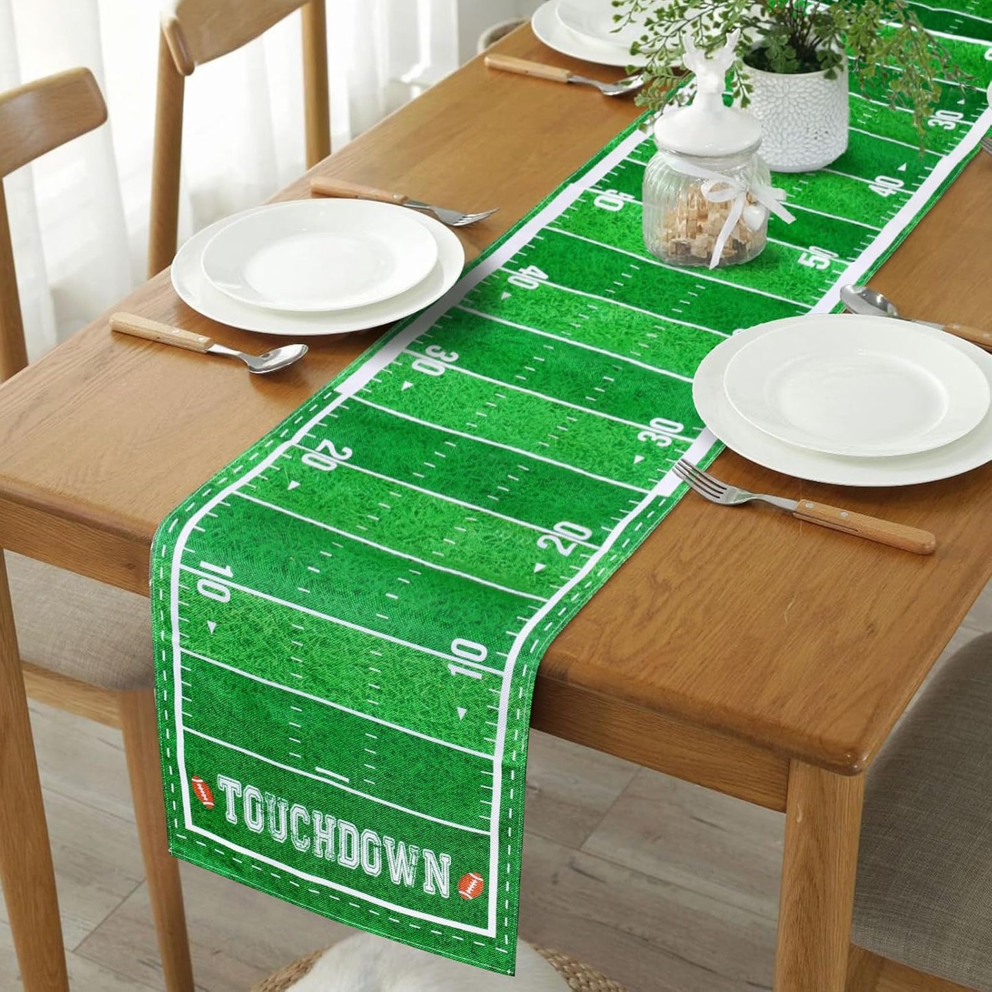 Camino mesa decoración fiesta fútbol 14x72pulg