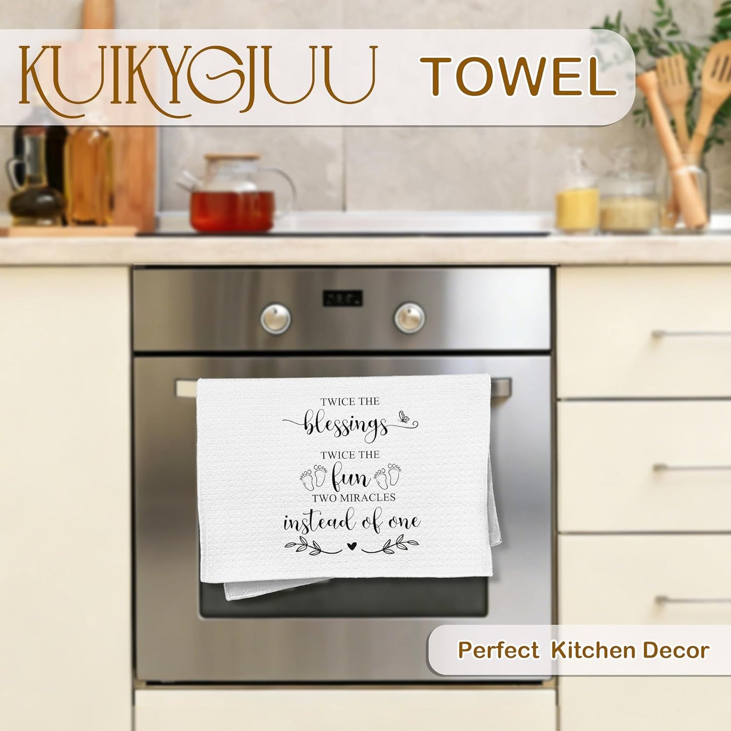 Toallas cocina 16x24pulg regalo bebés gemelos