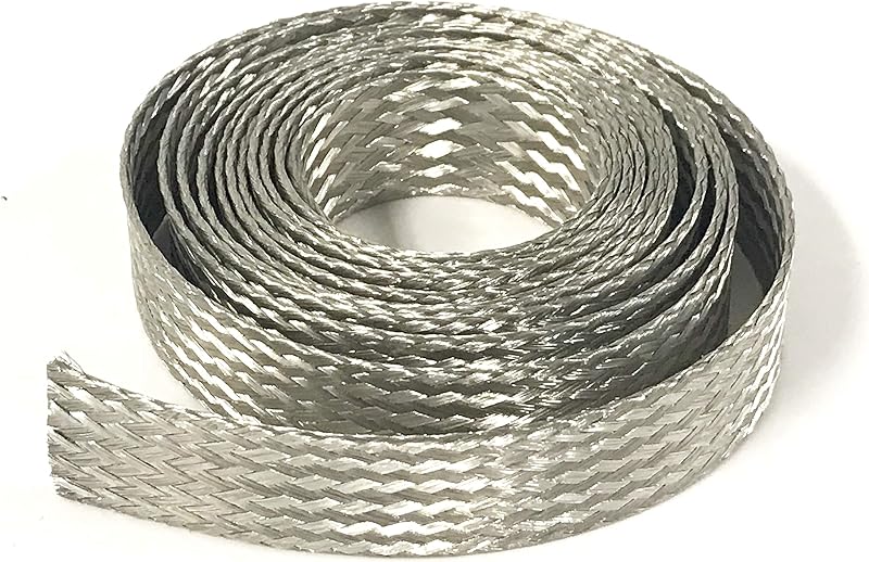 Cable AC/DC cobre estañado trenzado plano 1" 20pies