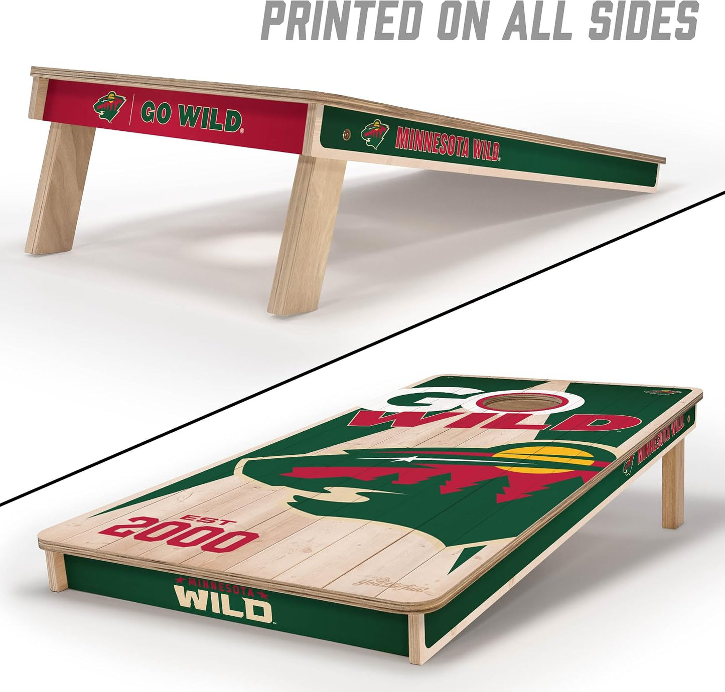 Set Cornhole Madera 2x4ft con Bolsas NHL