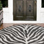 Alfombra Tsavo redonda 4ft1" blanco/negro