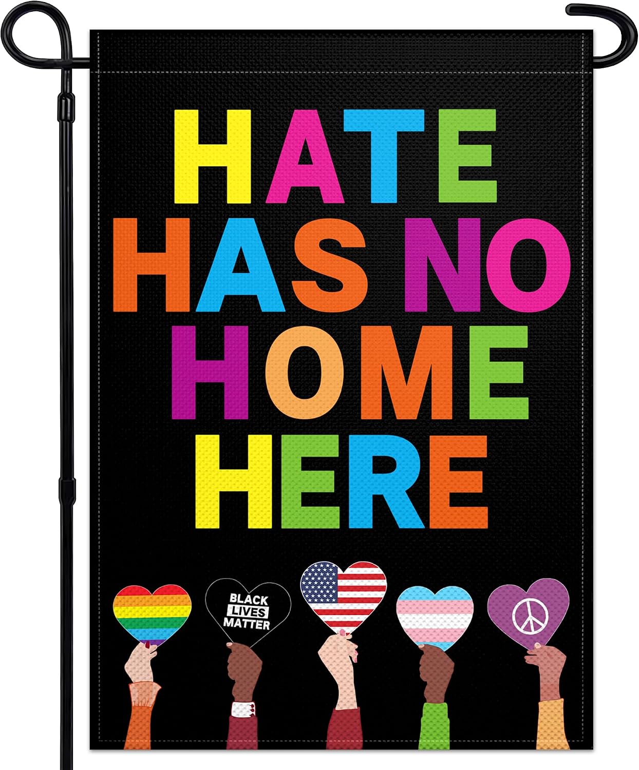 Bandera jardín doble cara Black Lives Matter 12x18pulg